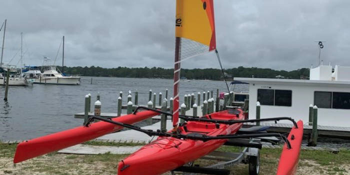 Hobie Mirage Island trimarans rentals Destin Crab Island FL